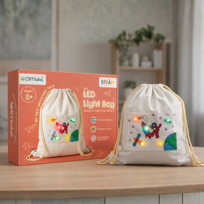 LED Light Bag | DIY STEM Kit | 8–14 yrs |  DIY Wearable Tech Kit