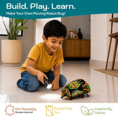 LumoBug Mini | DIY STEM Kit | 7–14 yrs | Fun with Light-Sensing Robotics
