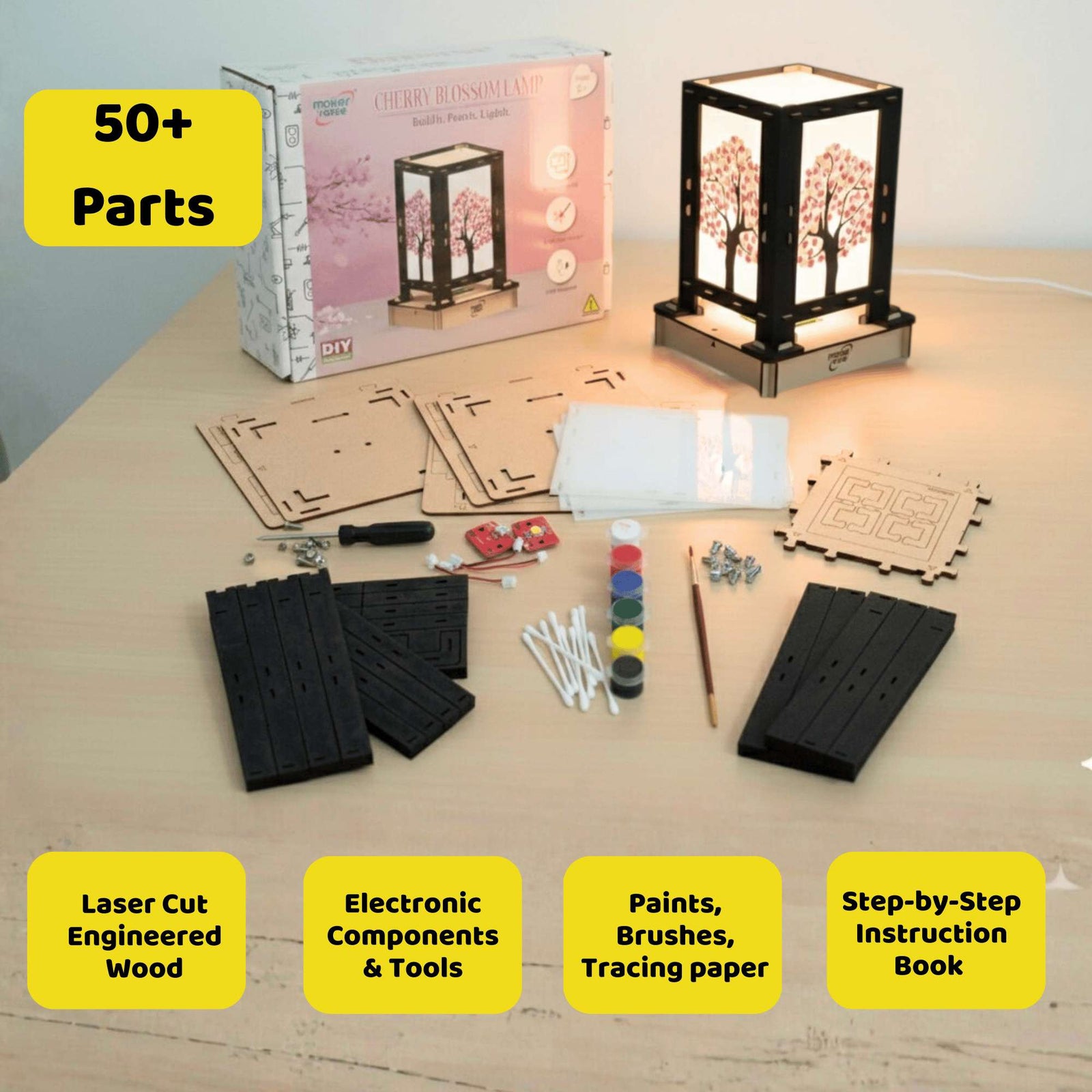 Cherry Blossom Lamp | DIY STEM Kit | 8-14 yrs | Art meets Tech