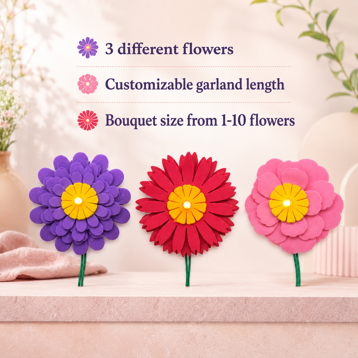 DIY Light-Up Flower Garland | STEM Kit | 6+ yrs | Art meets Electronics