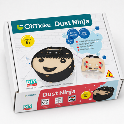 Dust Ninja Cleaning Robot | DIY Robotics Kit | 8–14 yrs | Build. Control. Clean.